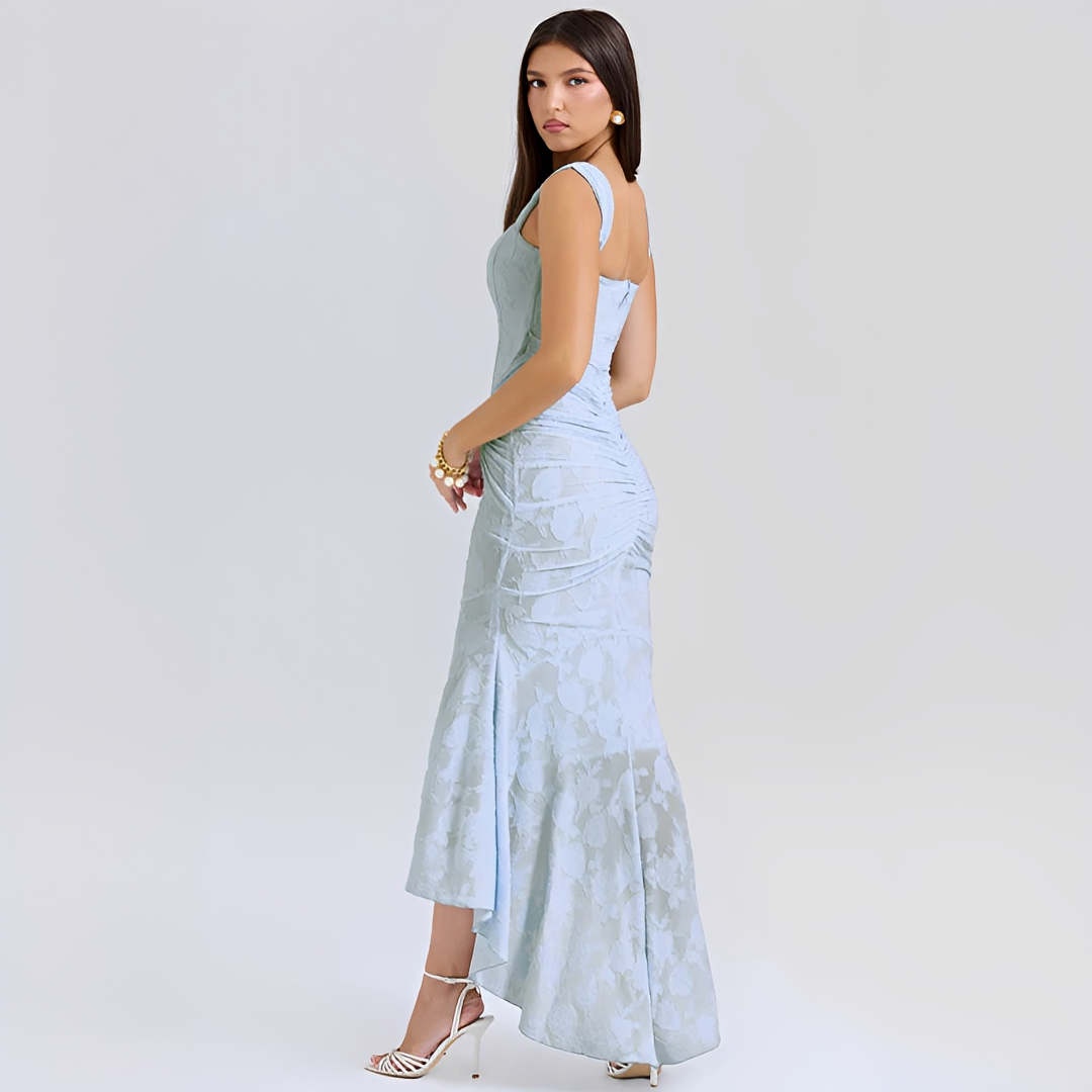 Cynthia - Elegantes Midikleid zum Wickeln mit Bindegürtel