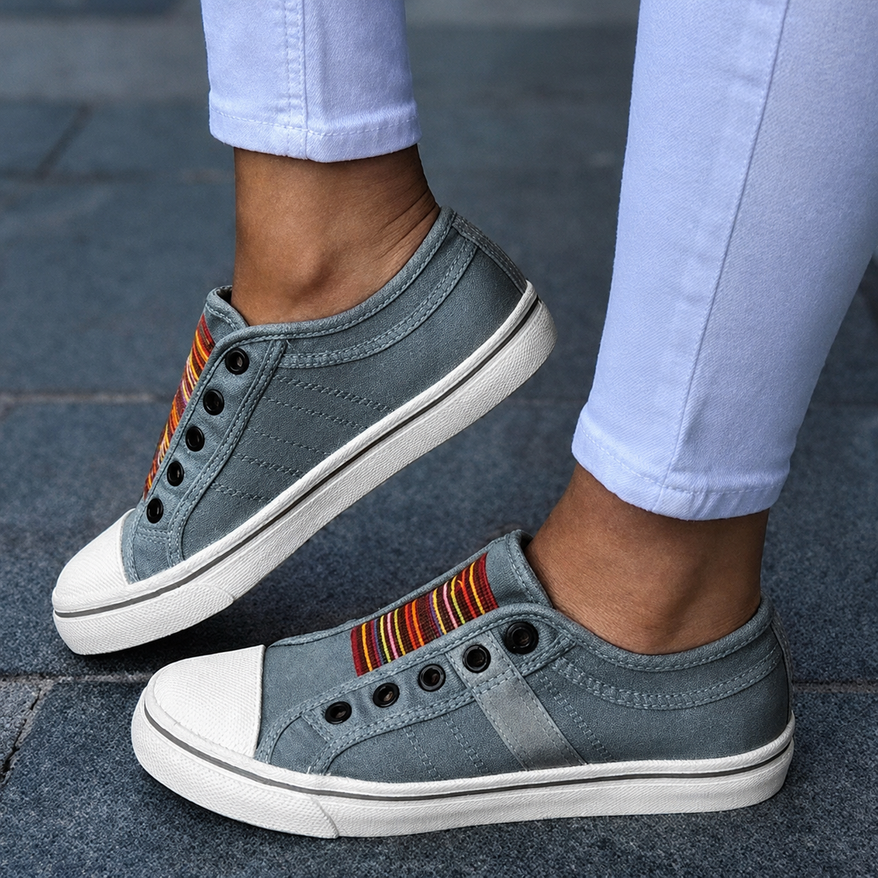 Jorrie - Klassische flexible Schuhe aus Segeltuch