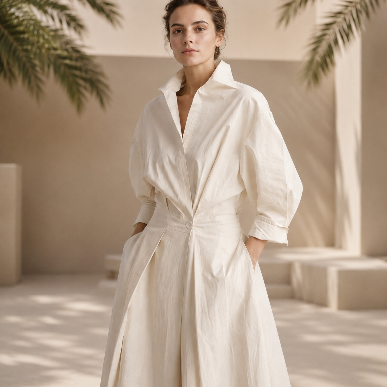Laverne - Stilvolles, locker geschnittenes Midikleid
