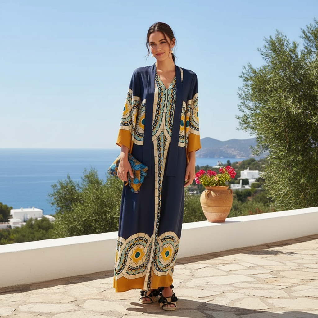 Kymbrea - Stilvolles Weitgeschnittenes Maxi-Kleid