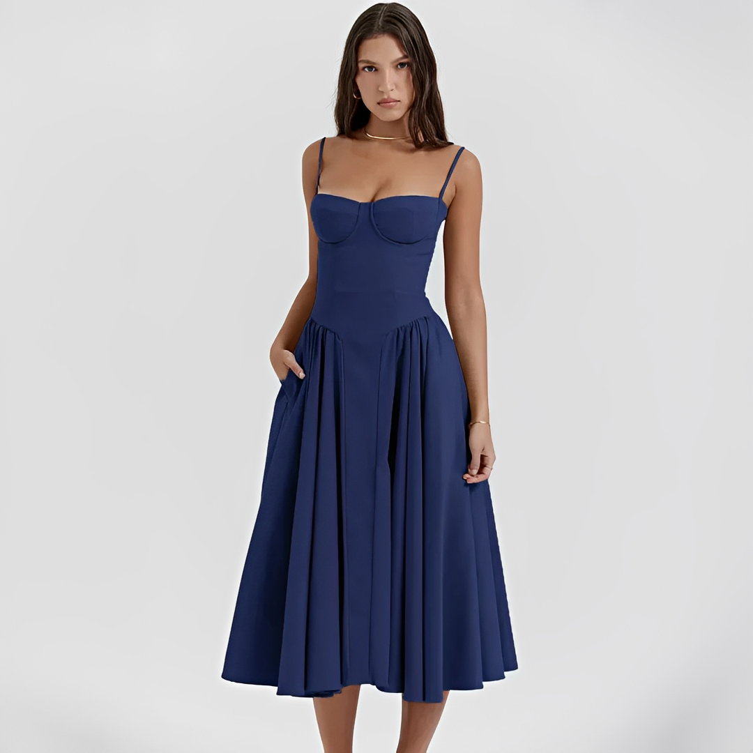 Michaela - Anmutiges und stilvolles Midi-Kleid