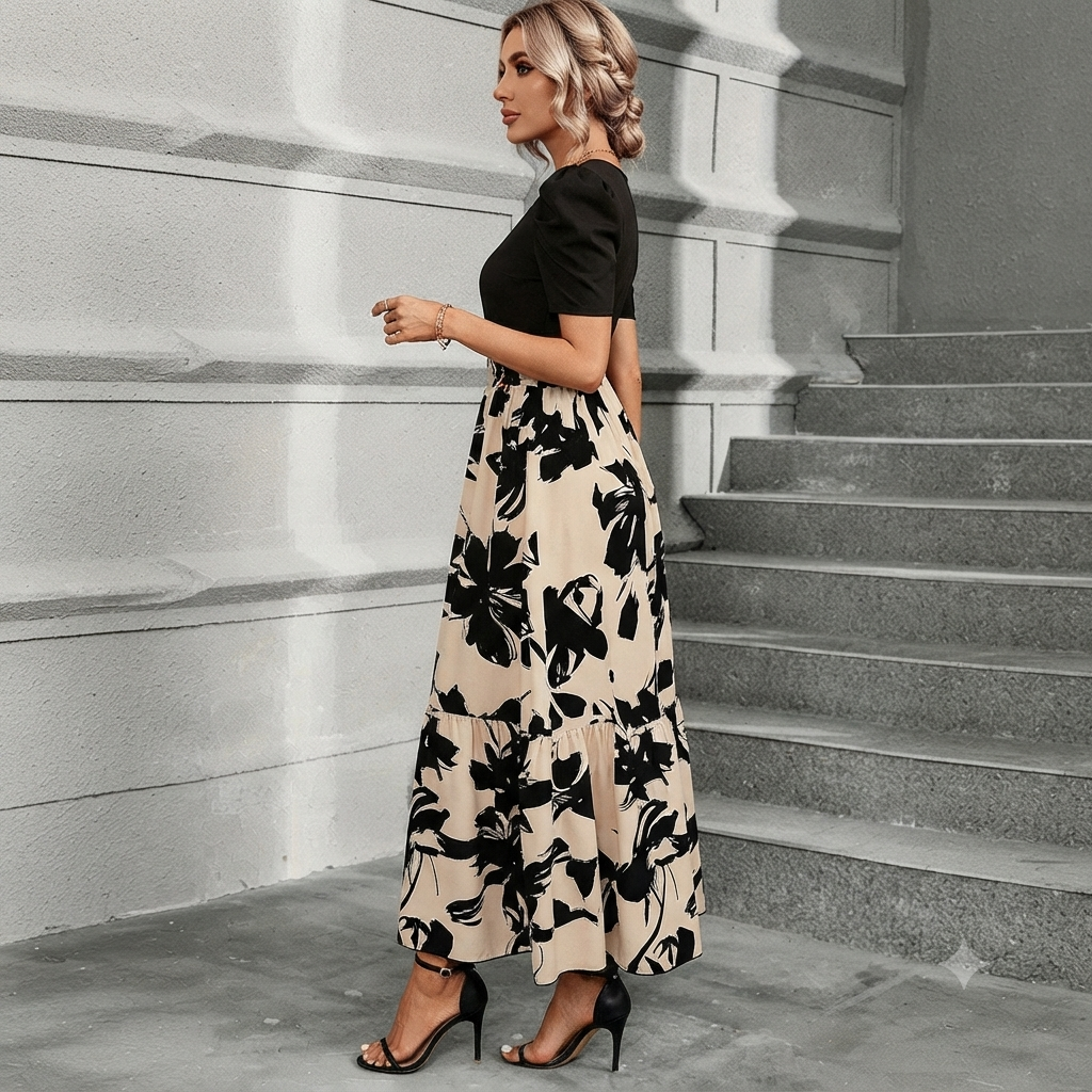 Astrid - Stilvolles Blumenkleid