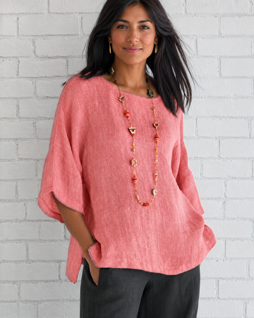 Natalina - Stilvolle Bluse mit Rundhalsausschnitt