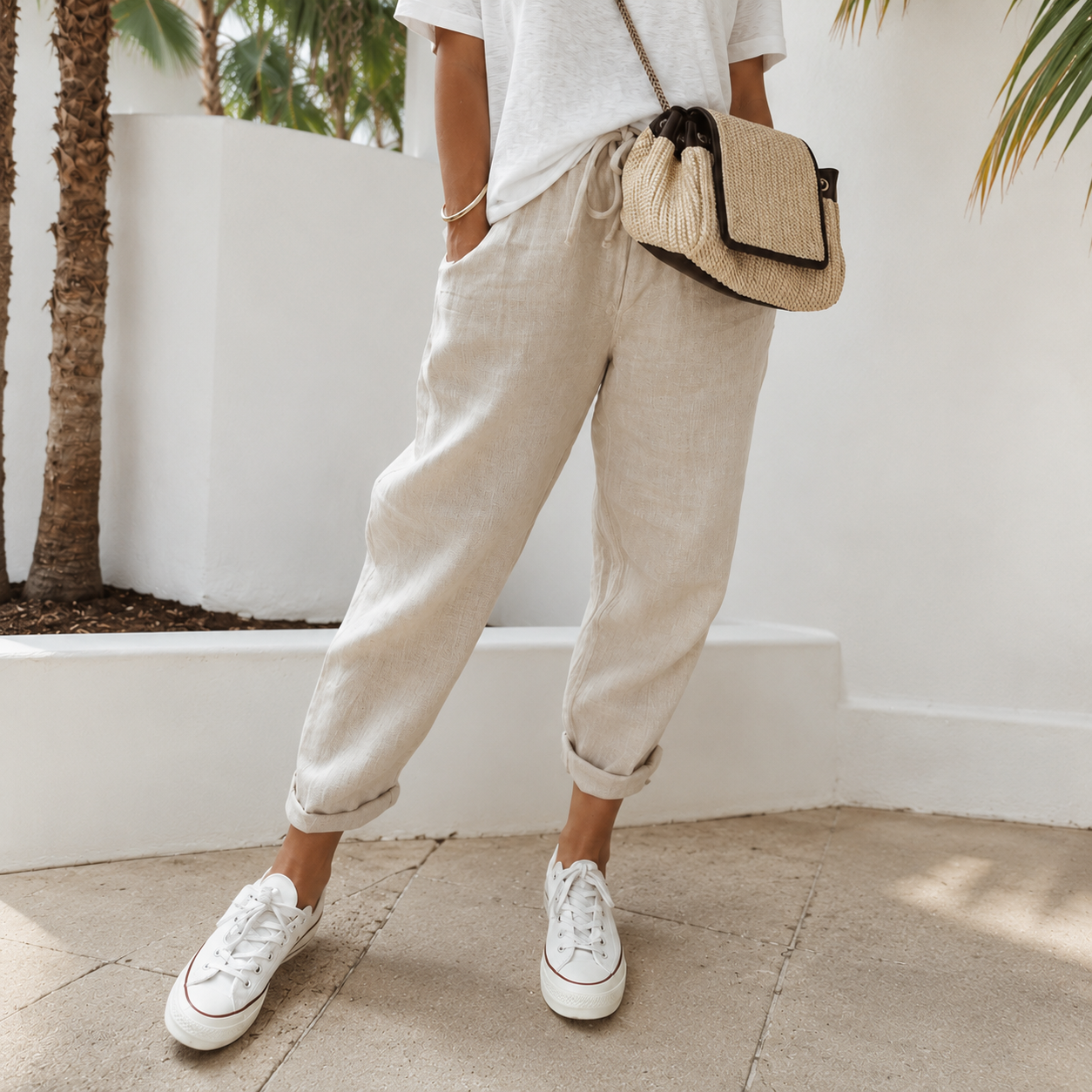 Elwyn - Atmungsaktive und Flexible Hose mit tief sitzendem Bund