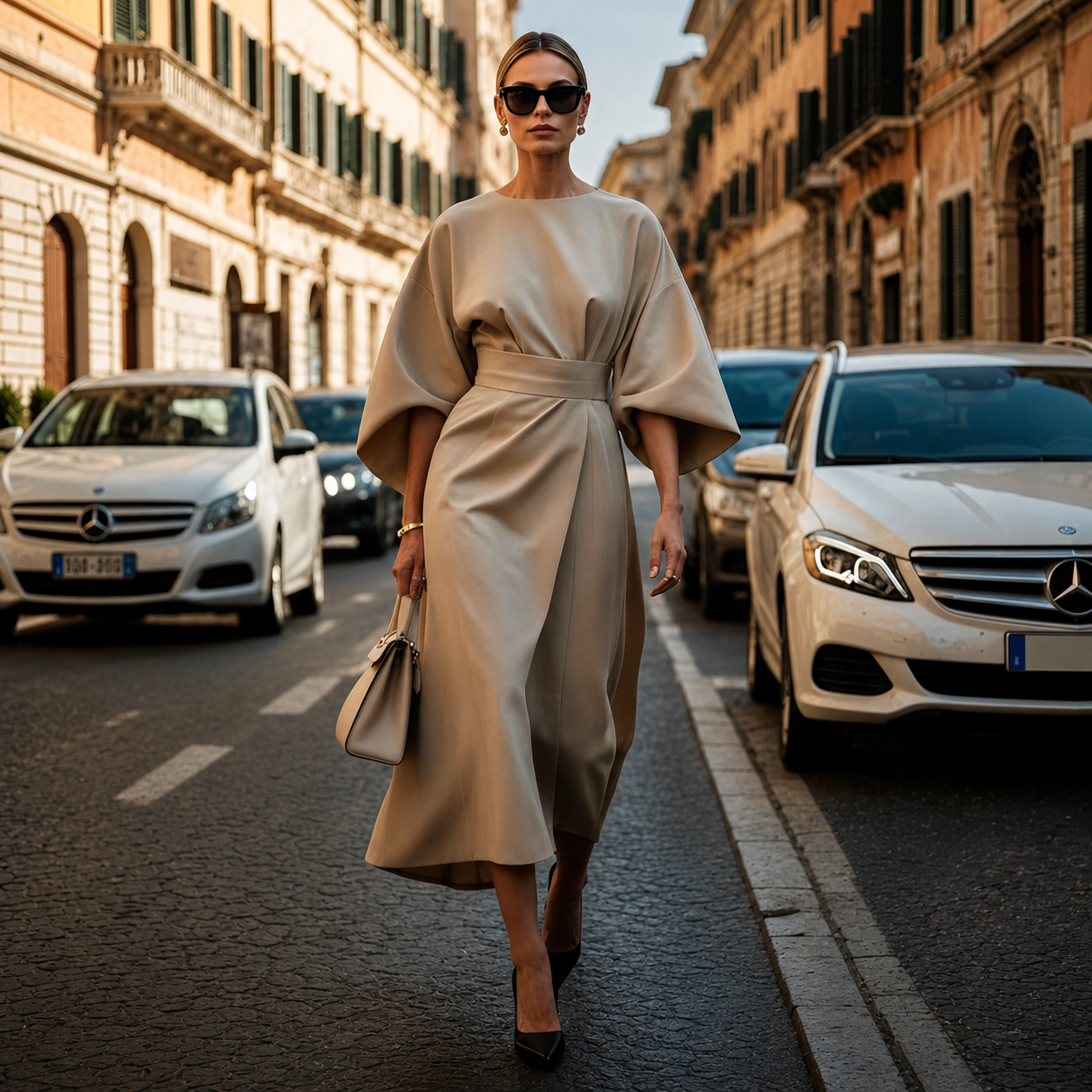 Sonia - Modisches Fledermausärmel Kleid