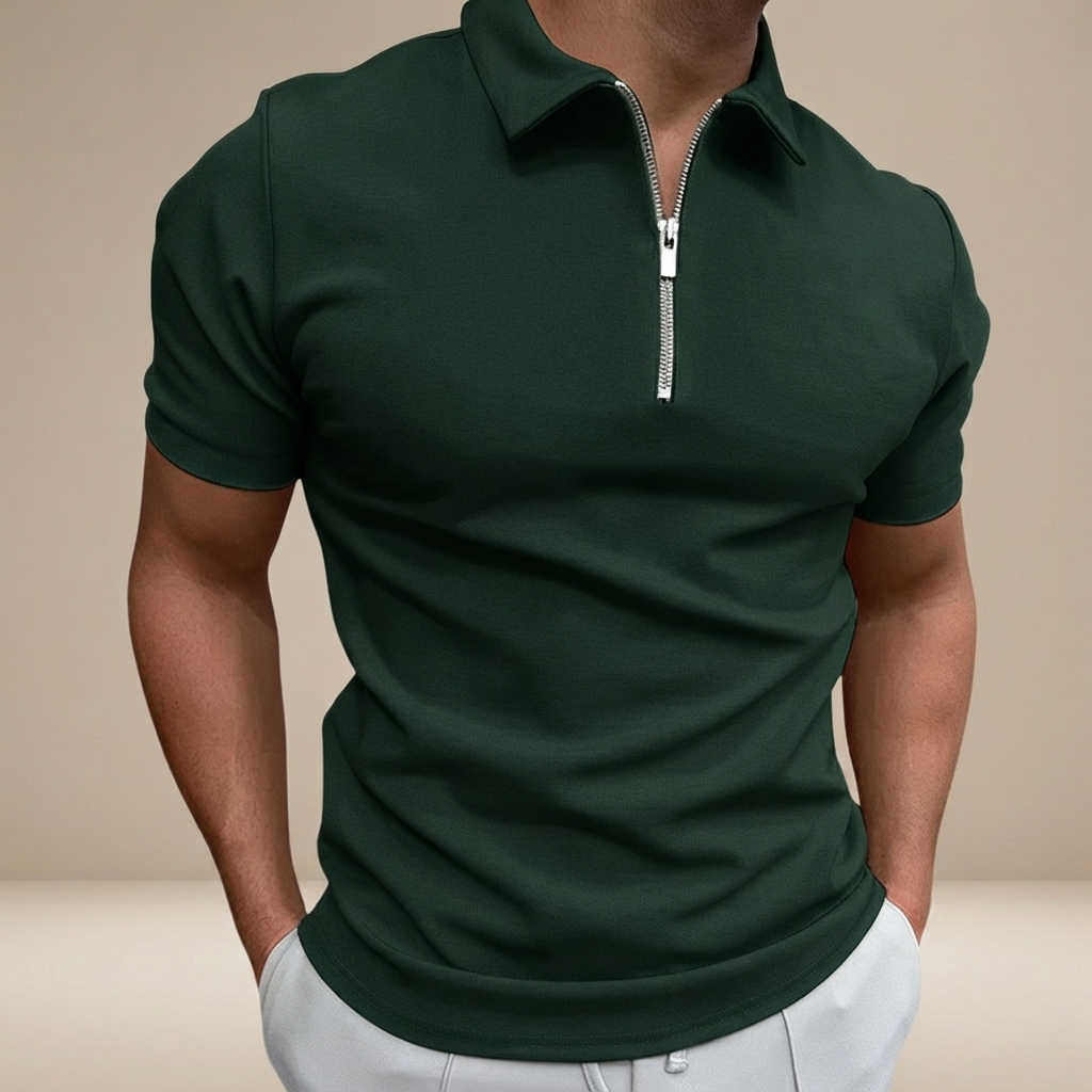 Kesean - Freizeit-Poloshirt mit halbem Zipper