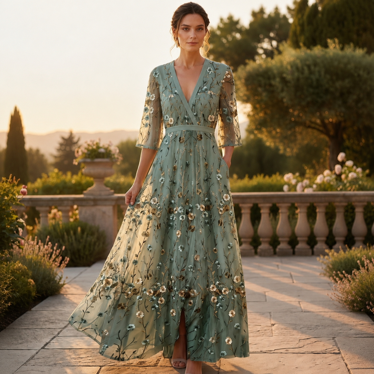Florence - Anmutiges und Fließendes Maxikleid