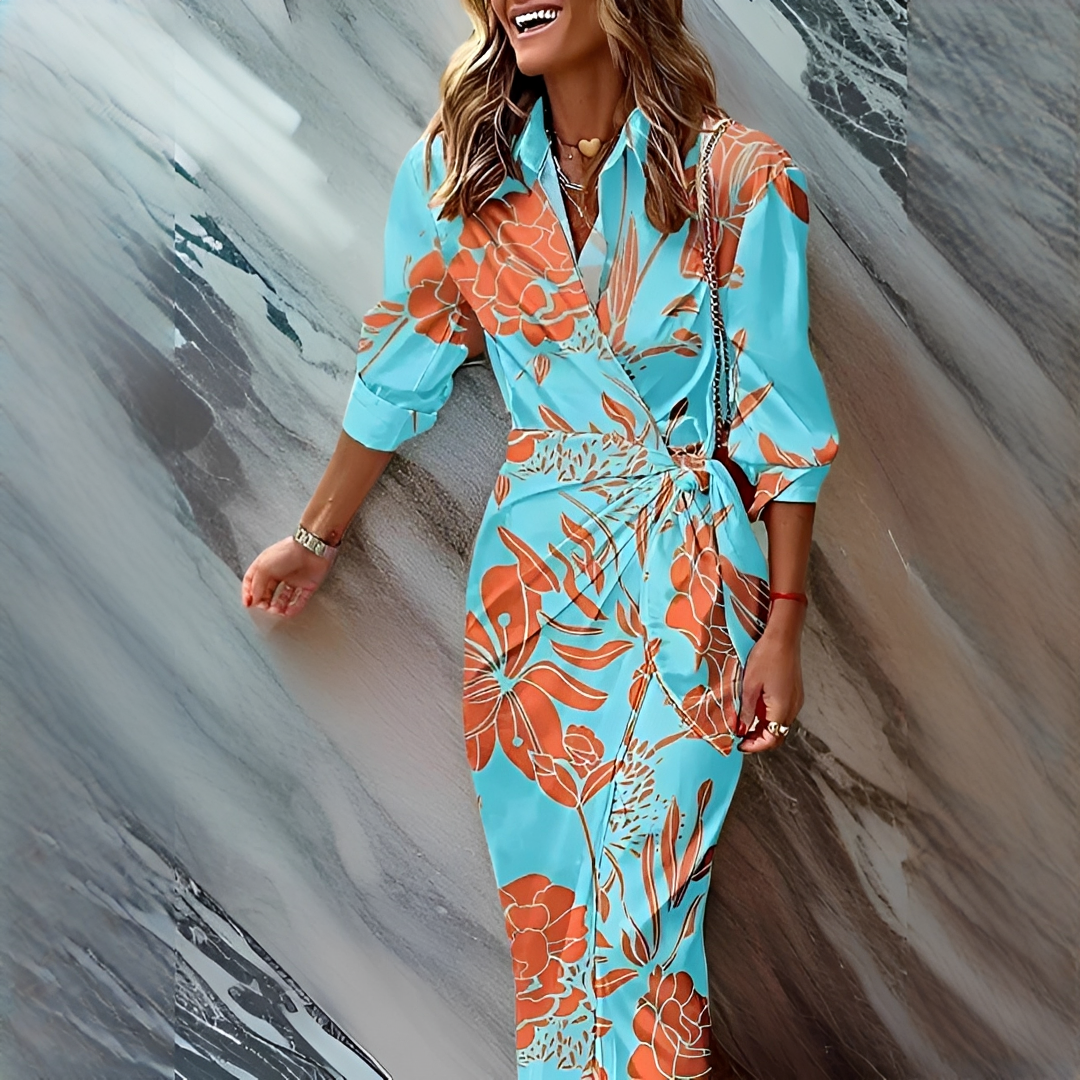Emily - Elegantes und Stilvolles Gestreiftes Kleid