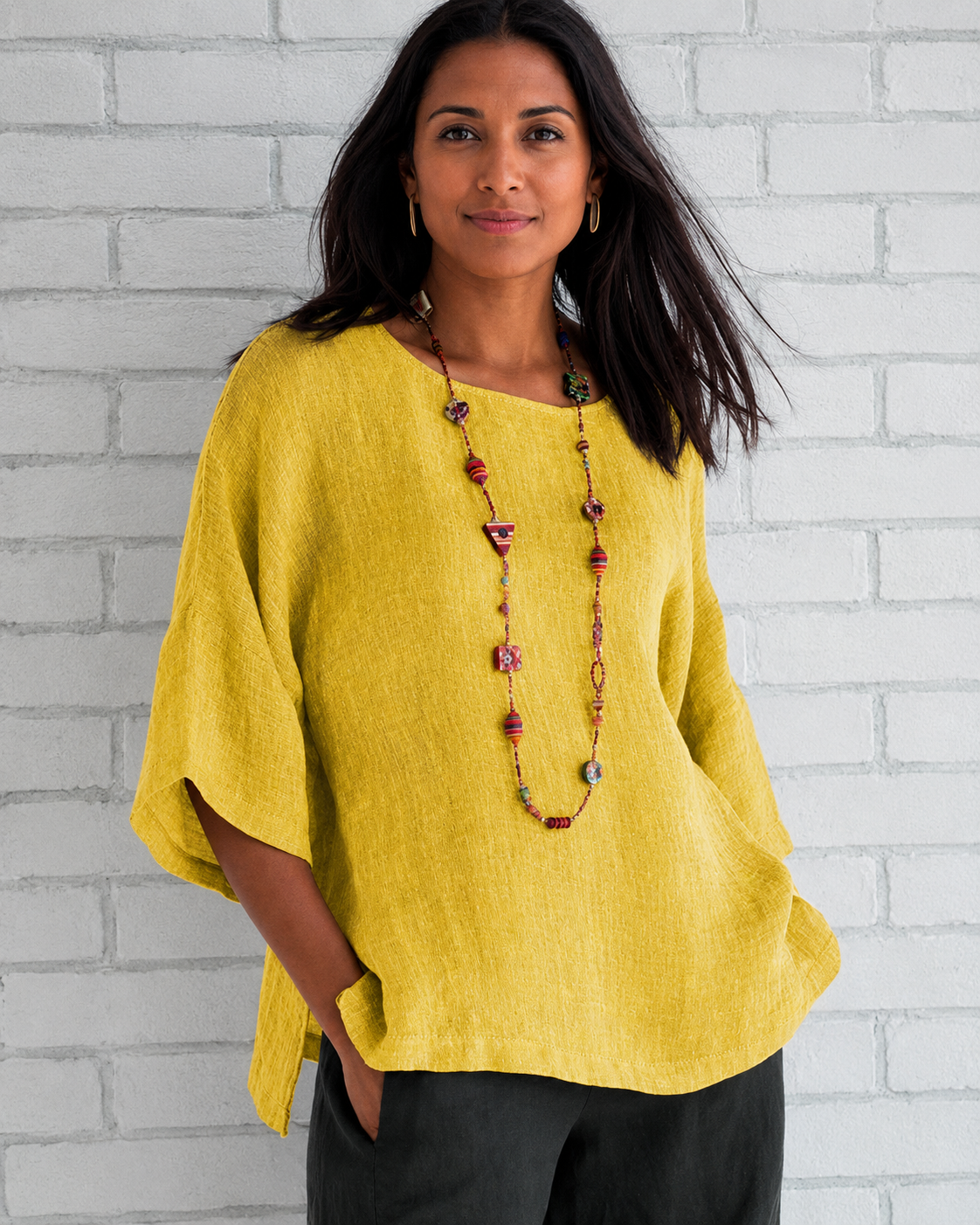 Natalina - Stilvolle Bluse mit Rundhalsausschnitt