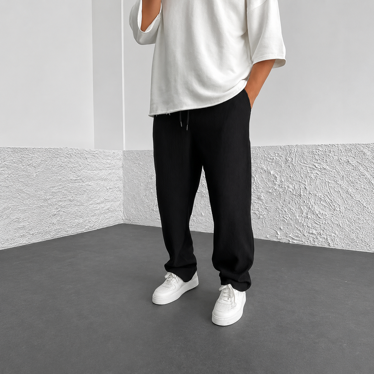 Zeke - Locker geschnittene Hose mit Kordelzug