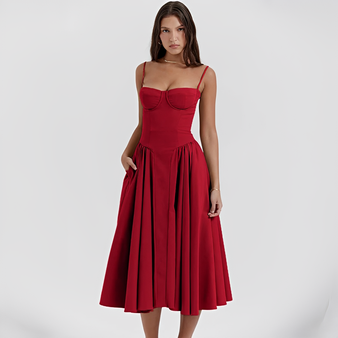 Michaela - Anmutiges und stilvolles Midi-Kleid