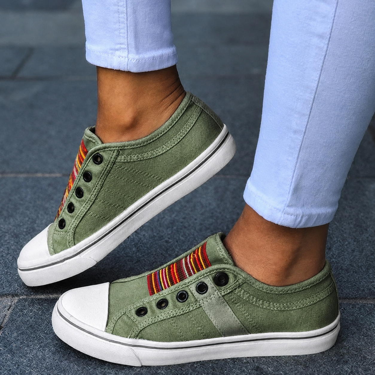 Jorrie - Klassische flexible Schuhe aus Segeltuch
