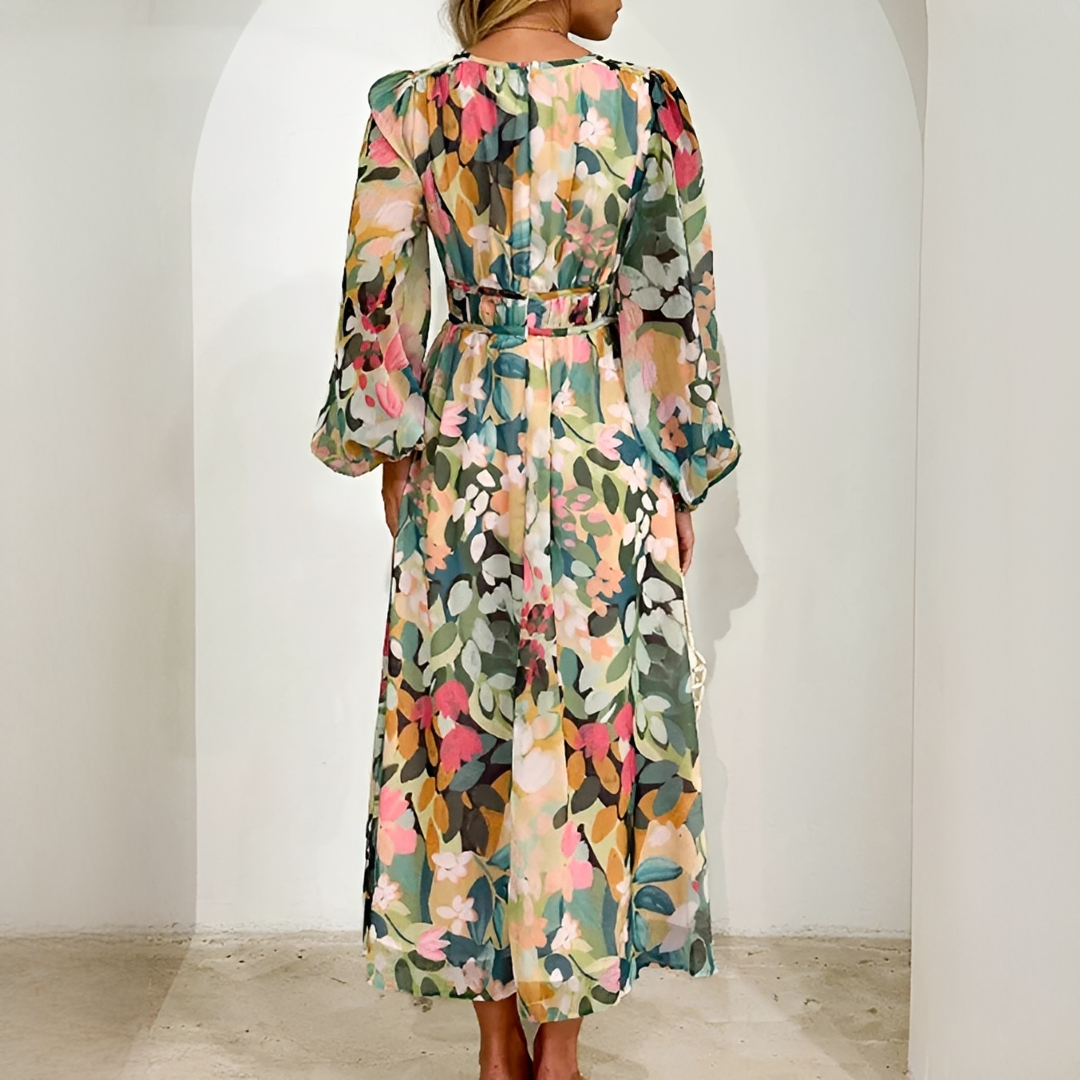 Kiara - Fließendes und Elegantes Langarmkleid