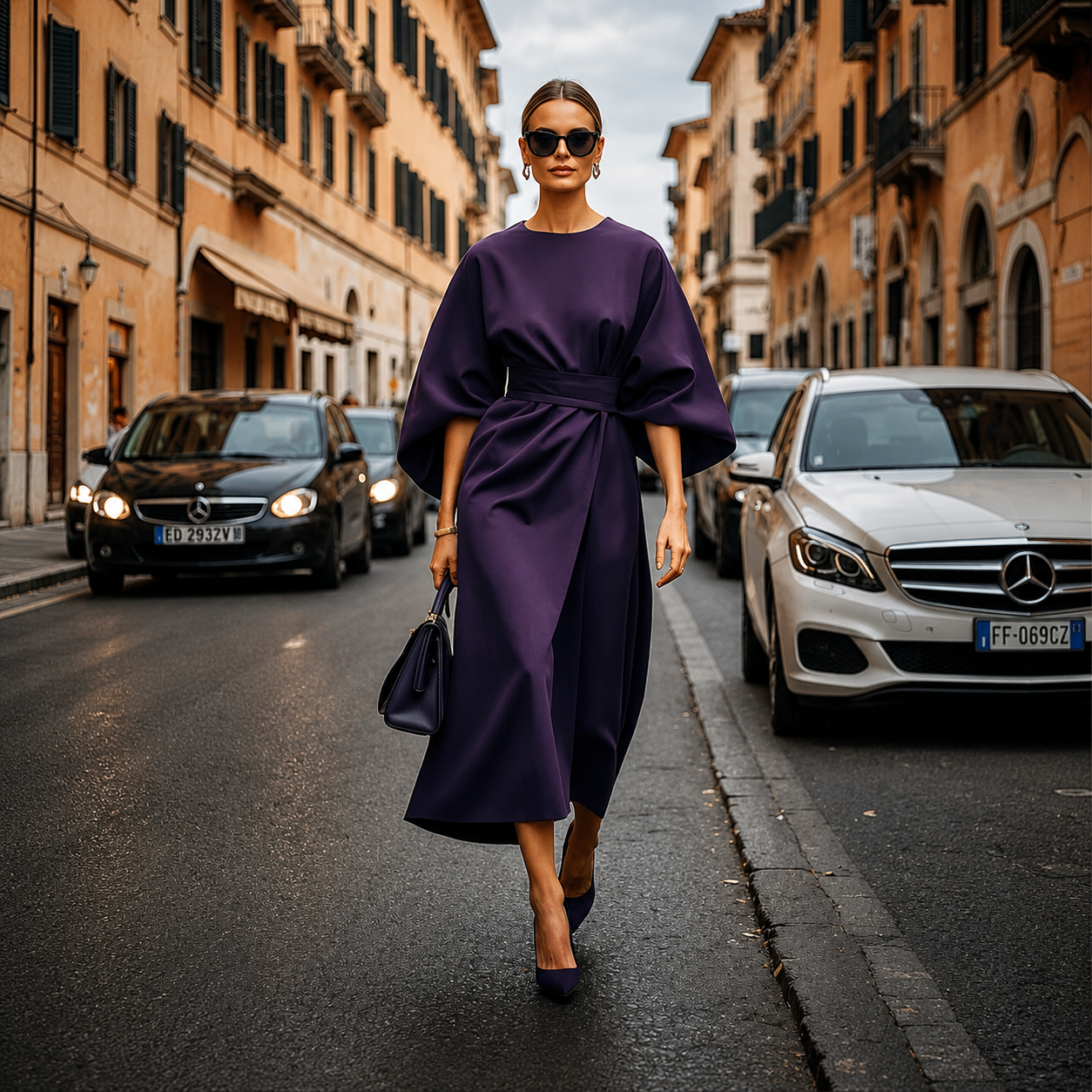 Sonia - Modisches Fledermausärmel Kleid