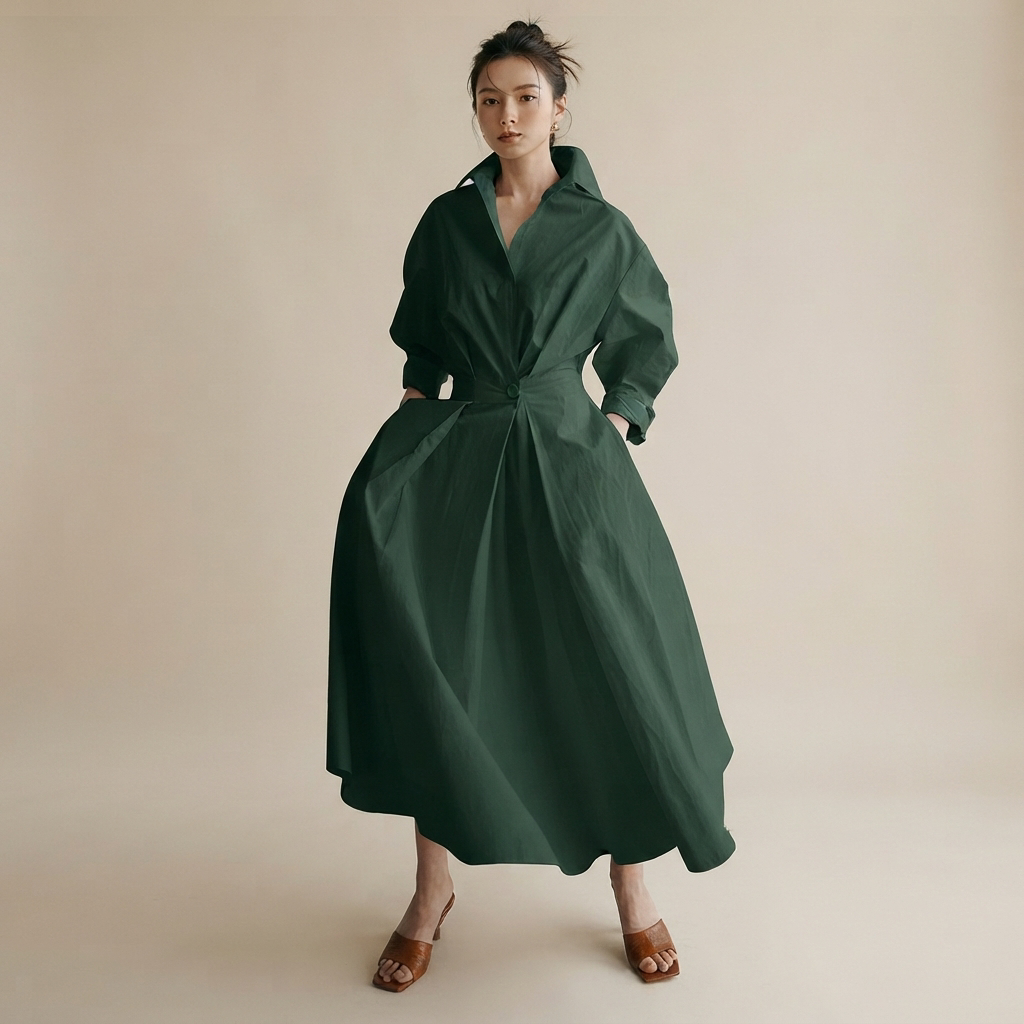 Laverne - Stilvolles, locker geschnittenes Midikleid