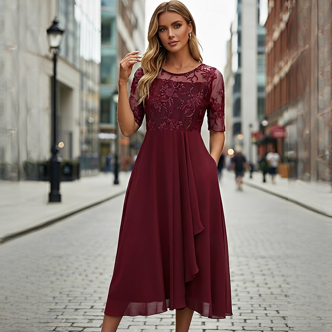 Victoria - Schickes Sommerkleid mit Spitze
