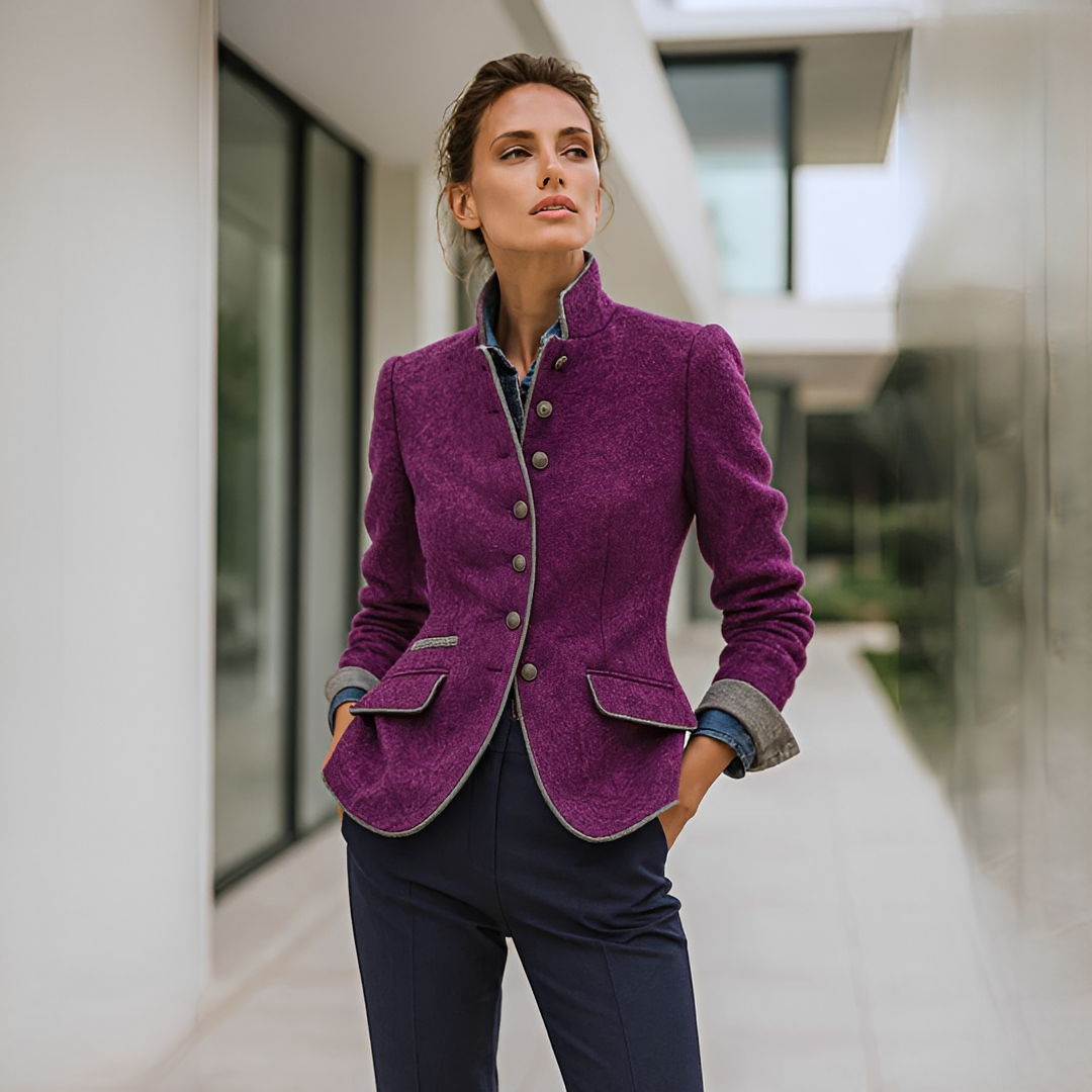 Valerie - Elegante Jacke mit hohem Kragen
