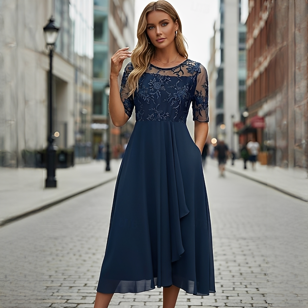 Victoria - Schickes Sommerkleid mit Spitze