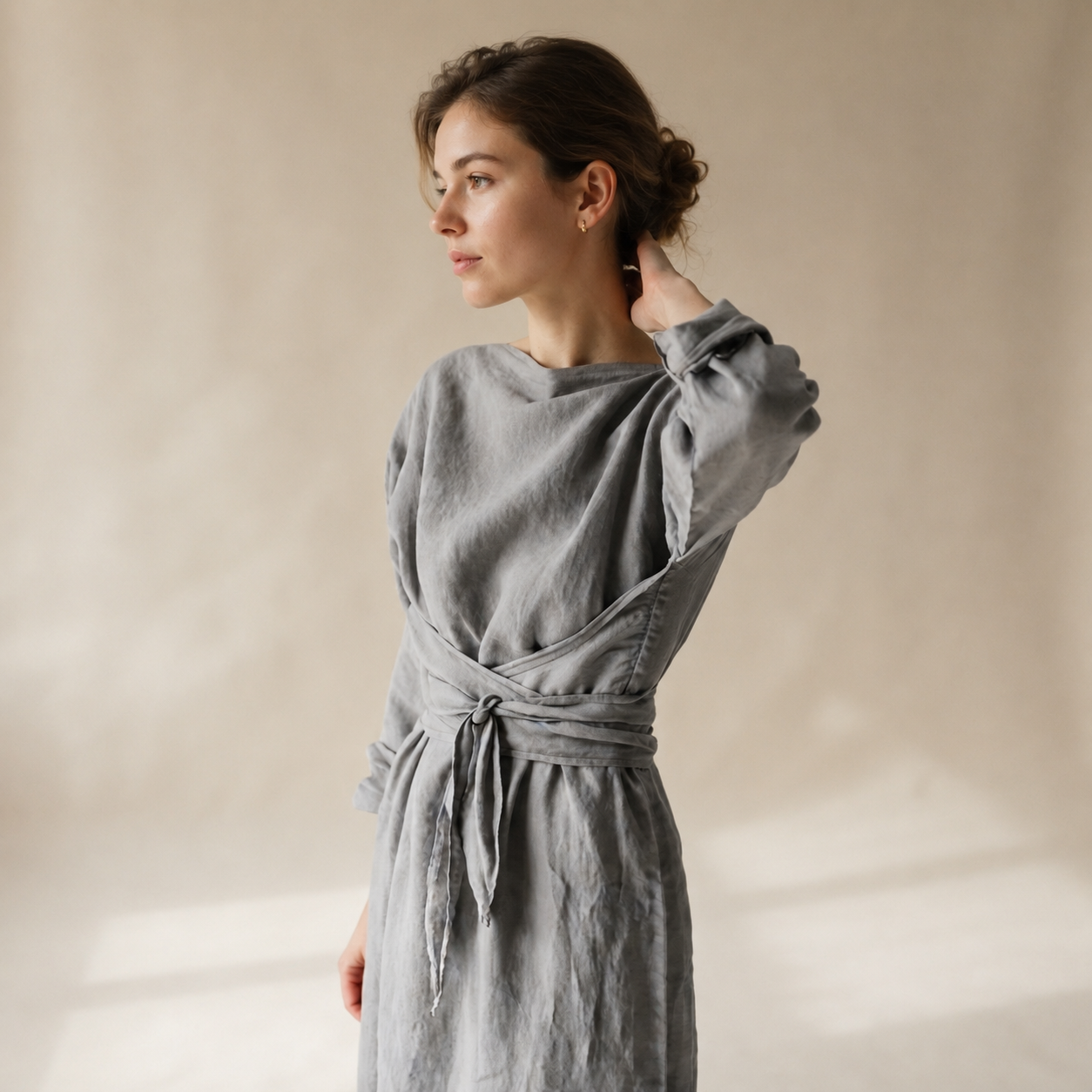 Ashlee - Bequemes Maxikleid ohne Gürtel