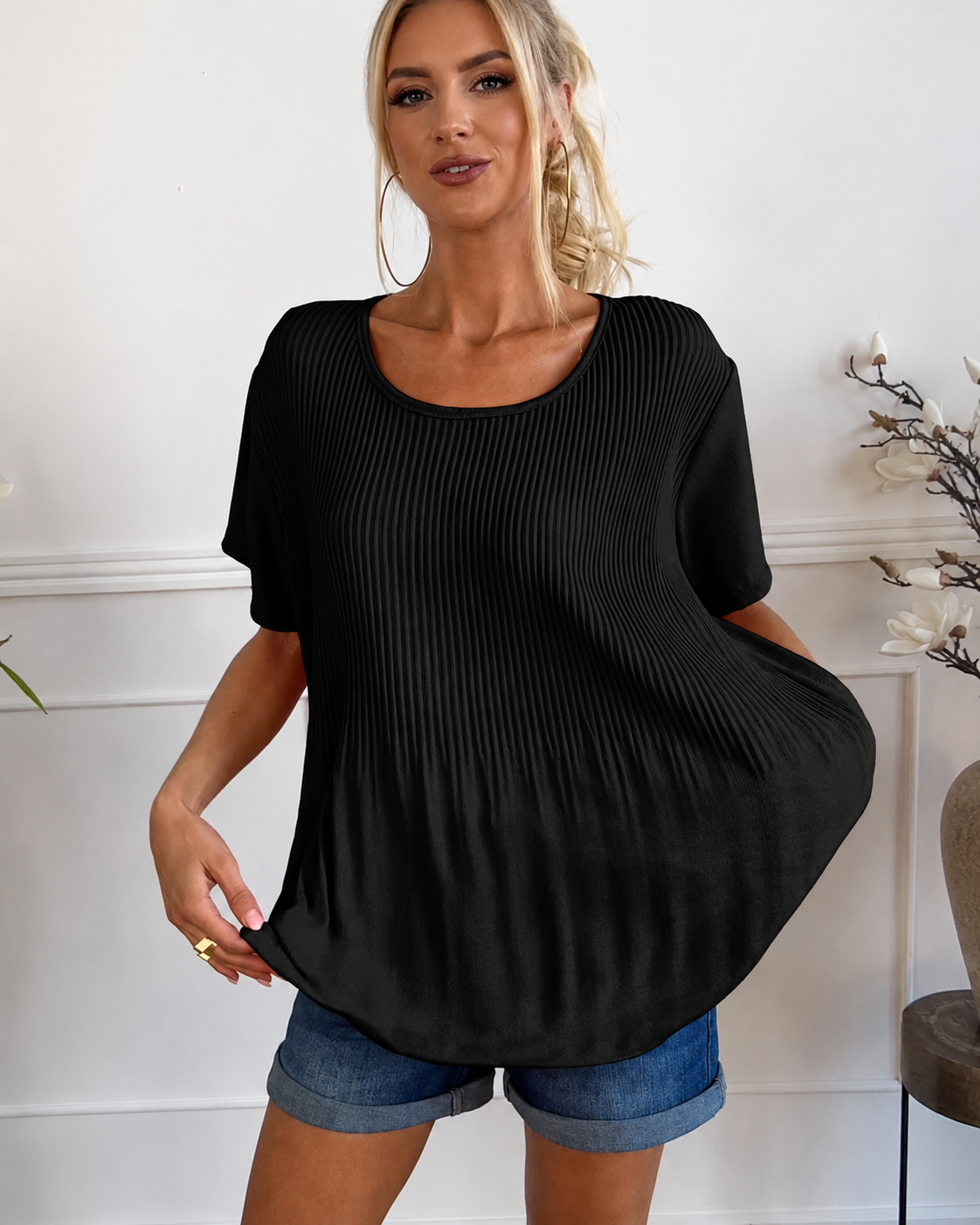 Rainelda - Elegante Bluse mit Falten