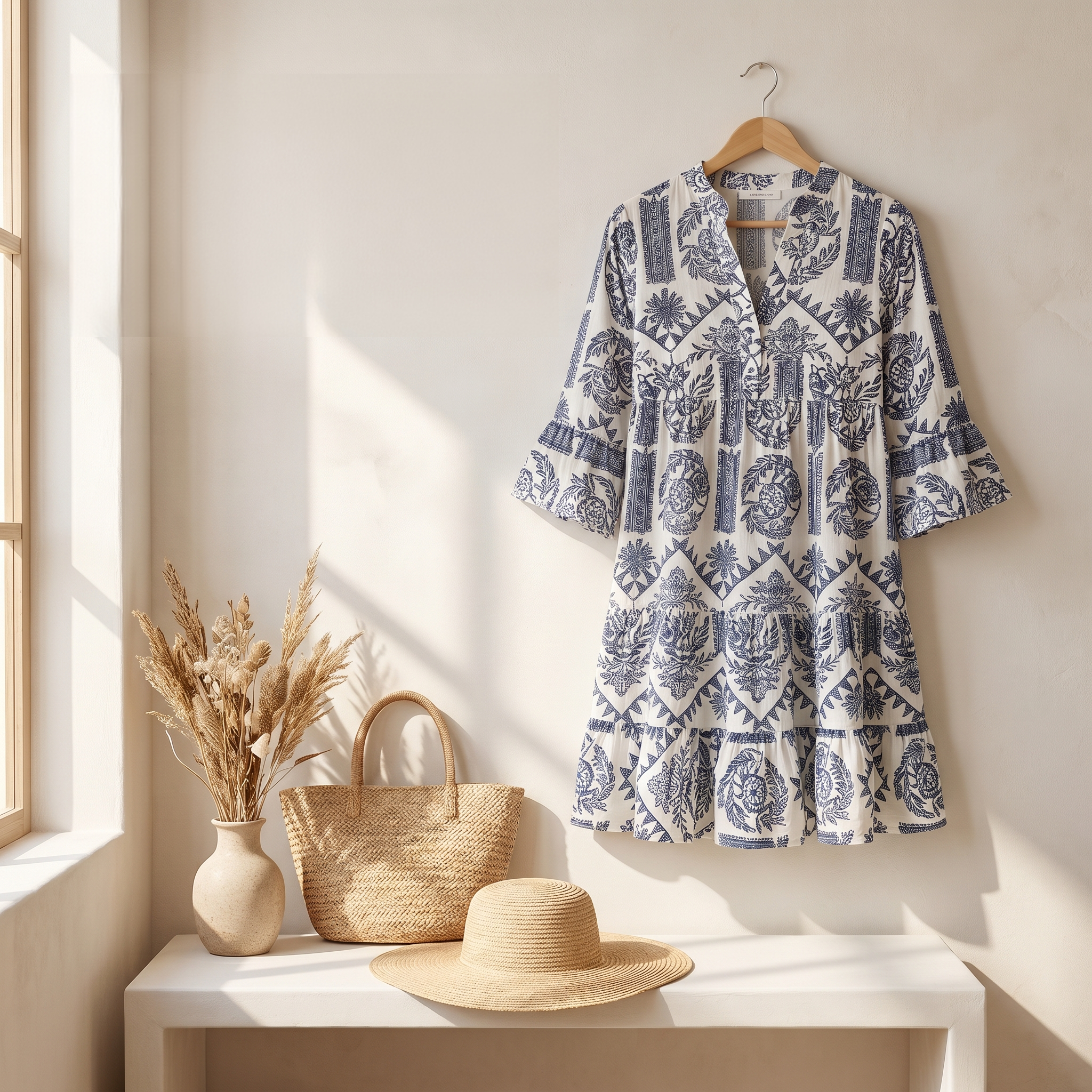 Krisella - Stilvolles Boho-Midi-Kleid