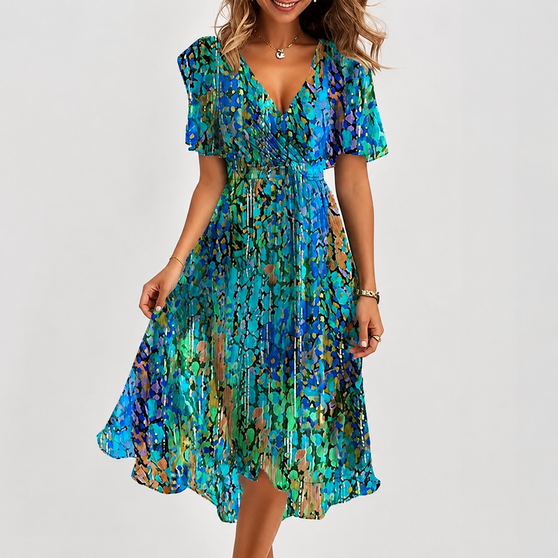 Luella - Leichtes Midikleid mit V-Ausschnitt