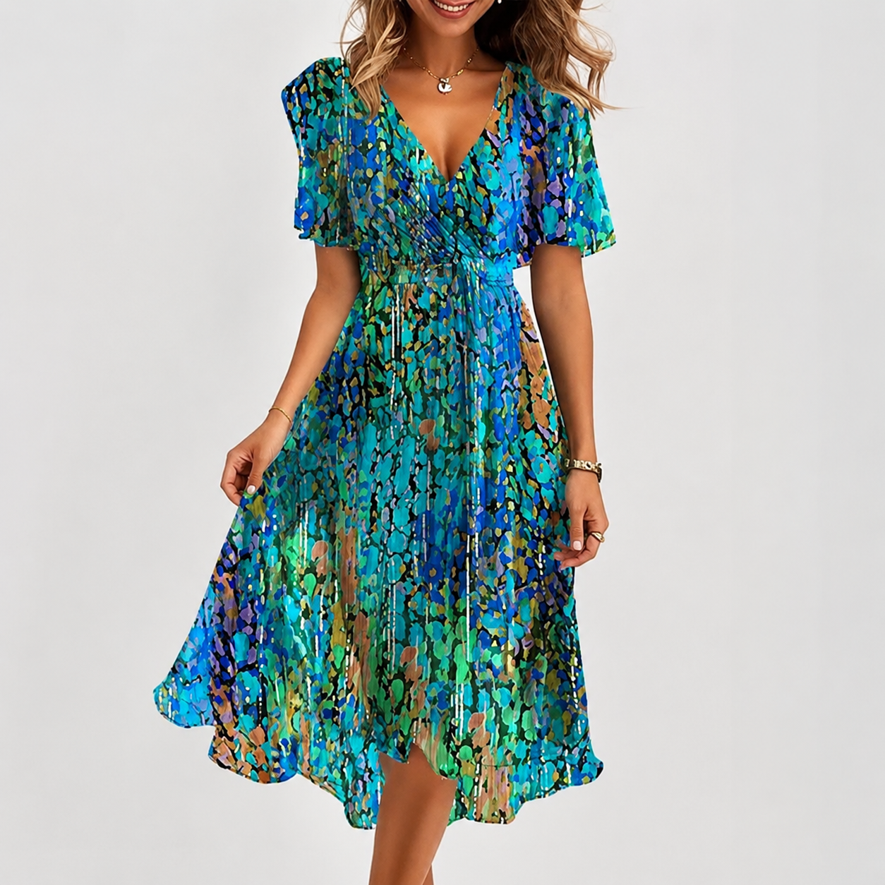 Luella - Leichtes Midikleid mit V-Ausschnitt