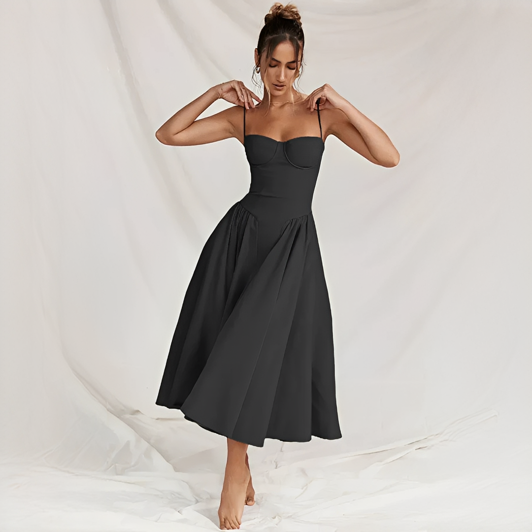 Michaela - Anmutiges und stilvolles Midi-Kleid