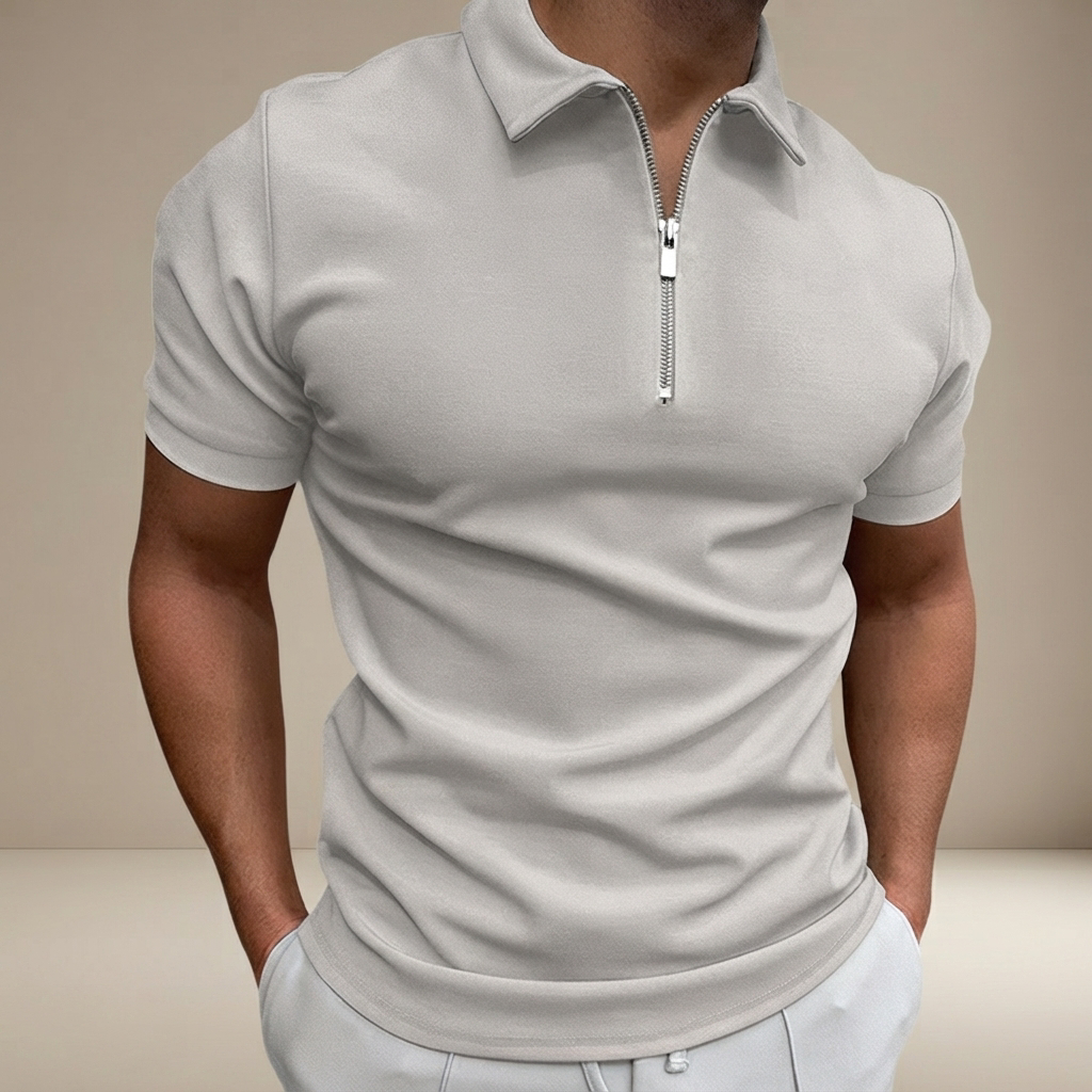 Kesean - Freizeit-Poloshirt mit halbem Zipper