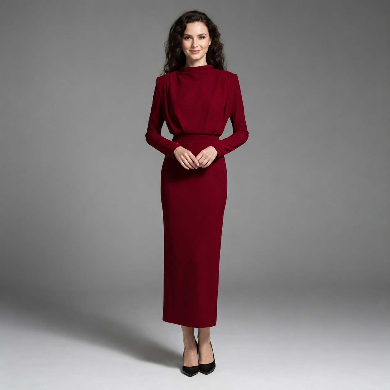 Darby - Stilvolles Kleid mit langen Ärmeln
