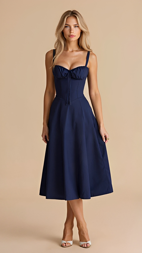 Kiana - Stilvolles und Elegantes Midikleid mit Schlitz