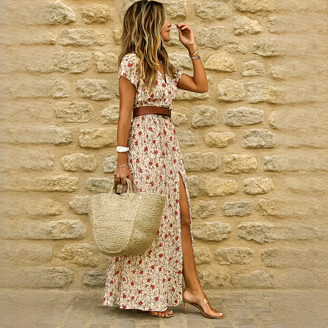 Ziska - Stilvolles Boho-Kleid mit Schlitz