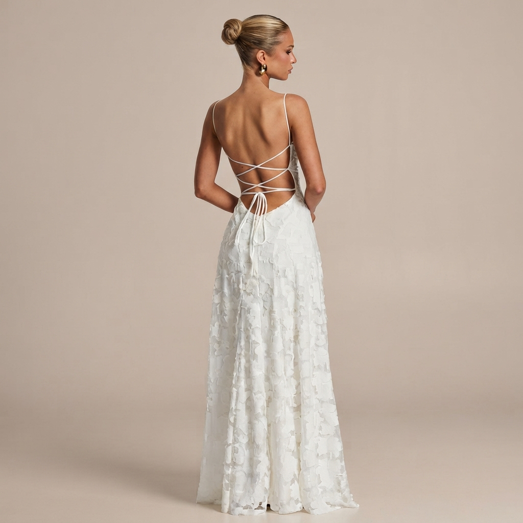 Helena - Stilvolles Maxikleid mit offenem Rücken
