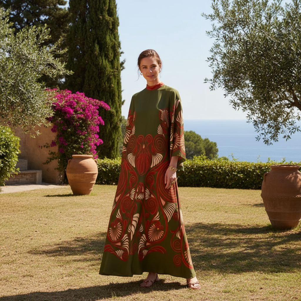 Kymbrea - Stilvolles Weitgeschnittenes Maxi-Kleid