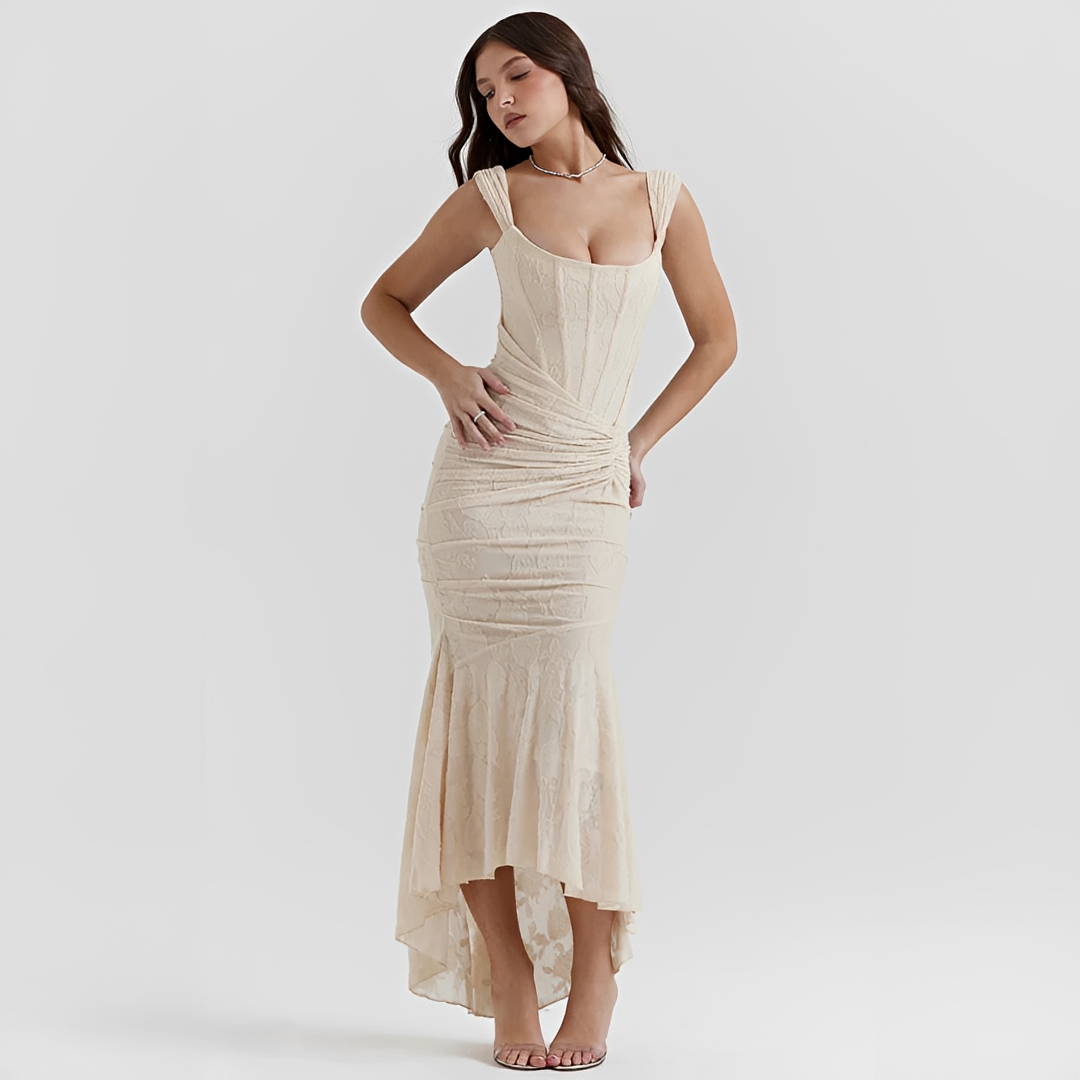 Cynthia - Elegantes Midikleid zum Wickeln mit Bindegürtel