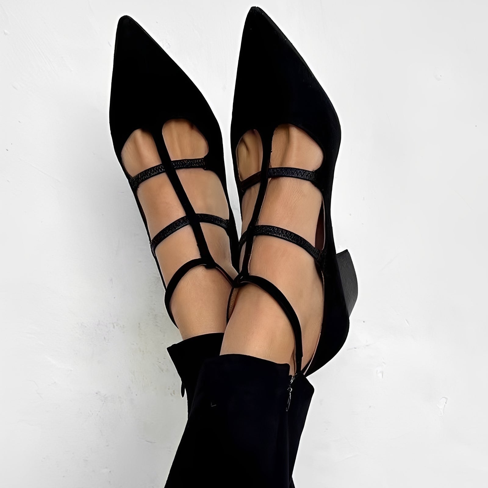 Shayan - Edle Pumps-Sandalen mit spitzem Vorderteil