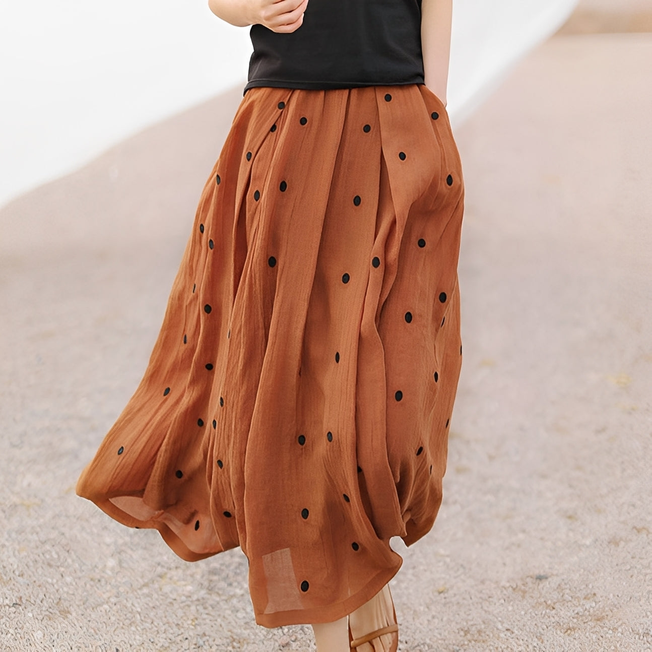 Thea - Komfortabler Damenrock mit Polka-Dots