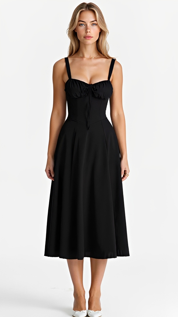 Kiana - Stilvolles und Elegantes Midikleid mit Schlitz