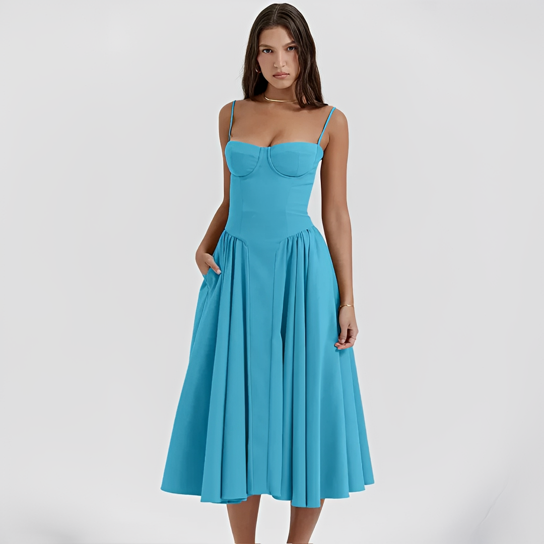 Michaela - Anmutiges und stilvolles Midi-Kleid