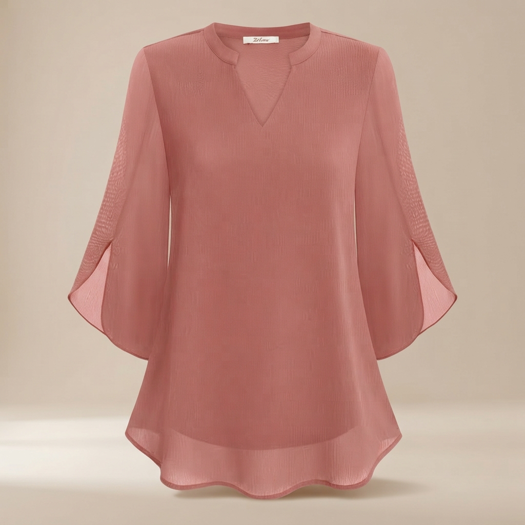 Arsine - Modische, leger geschnittene Bluse mit V-Ausschnitt