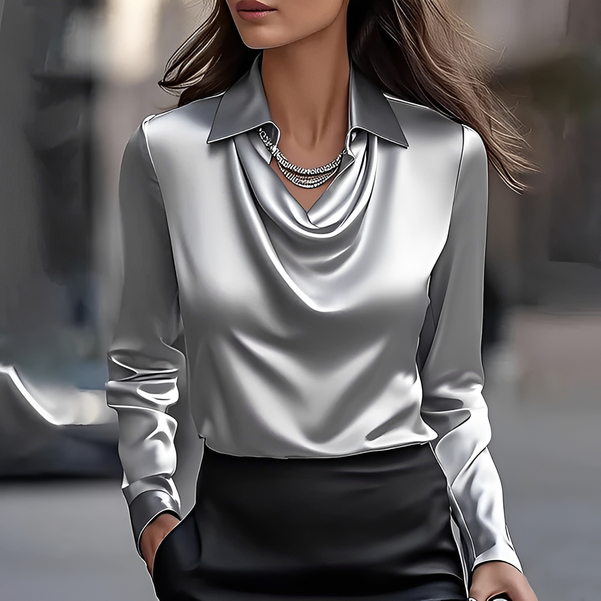 Chiara - Trendige Bluse mit langen Ärmeln