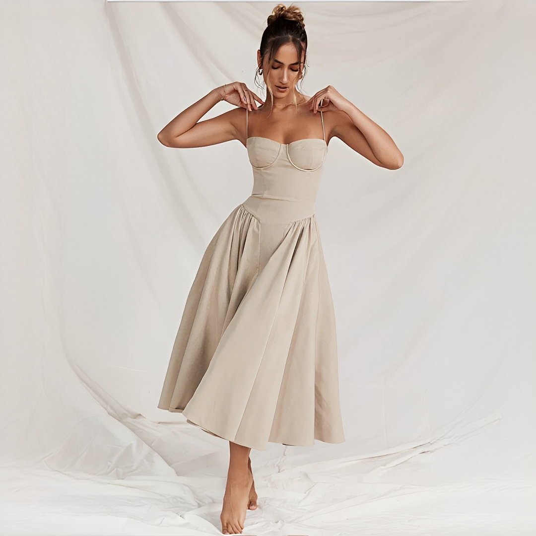 Michaela - Anmutiges und stilvolles Midi-Kleid