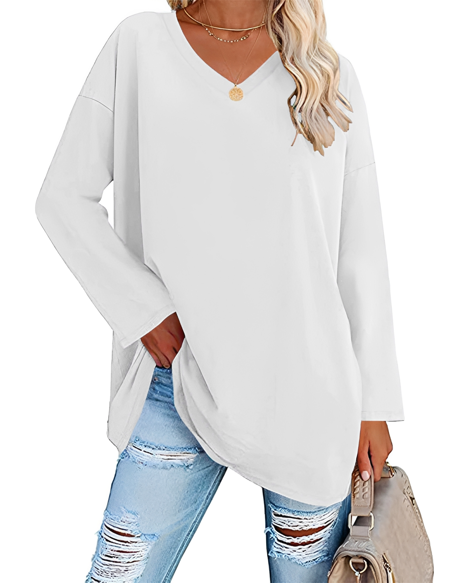 Kendra - Stilvolles V-Ausschnitt-Shirt mit lockerer Passform
