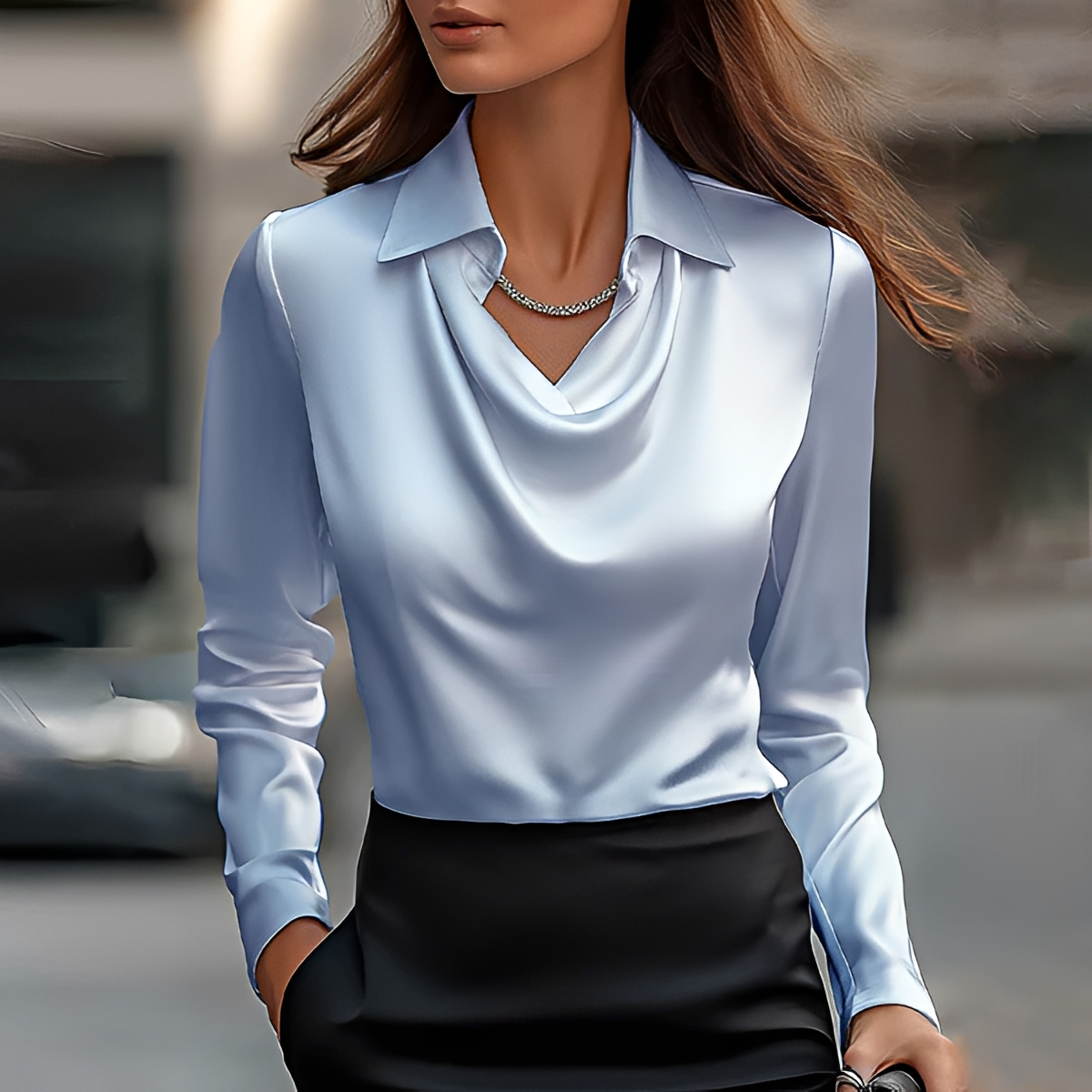Chiara - Trendige Bluse mit langen Ärmeln
