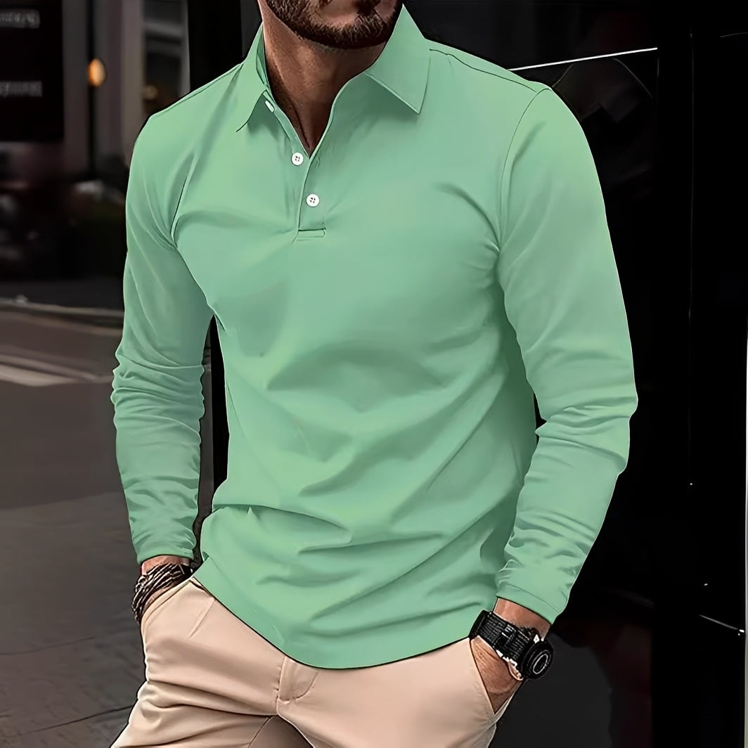 Conner – Herren-Poloshirt mit langen Ärmeln – Bequem & leger