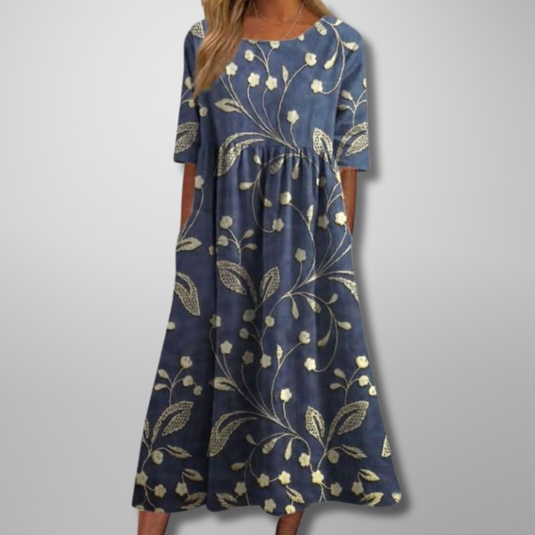 Gail – Blumen Damen Maxikleid