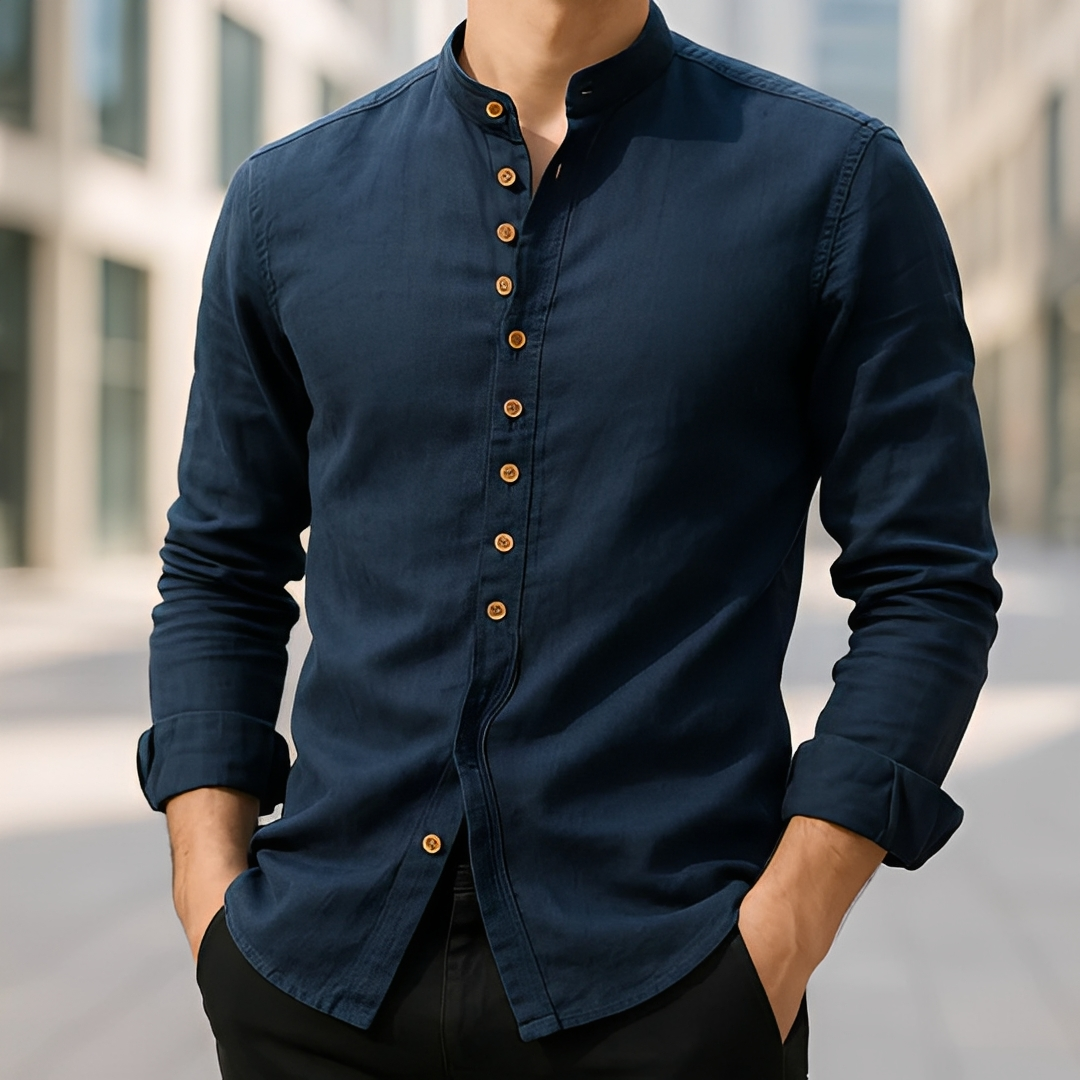Aick - Langes Herren-Sommerhemd im modernen Stil