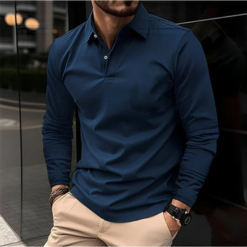 Conner – Herren-Poloshirt mit langen Ärmeln – Bequem & leger