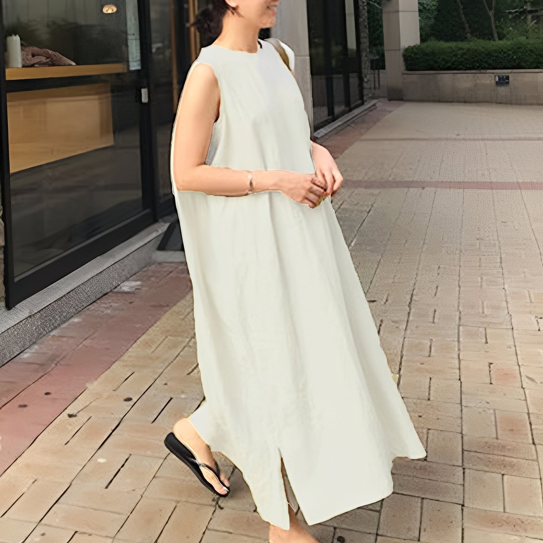 Carly - Luftiges, ärmelloses Plisseekleid für Damen