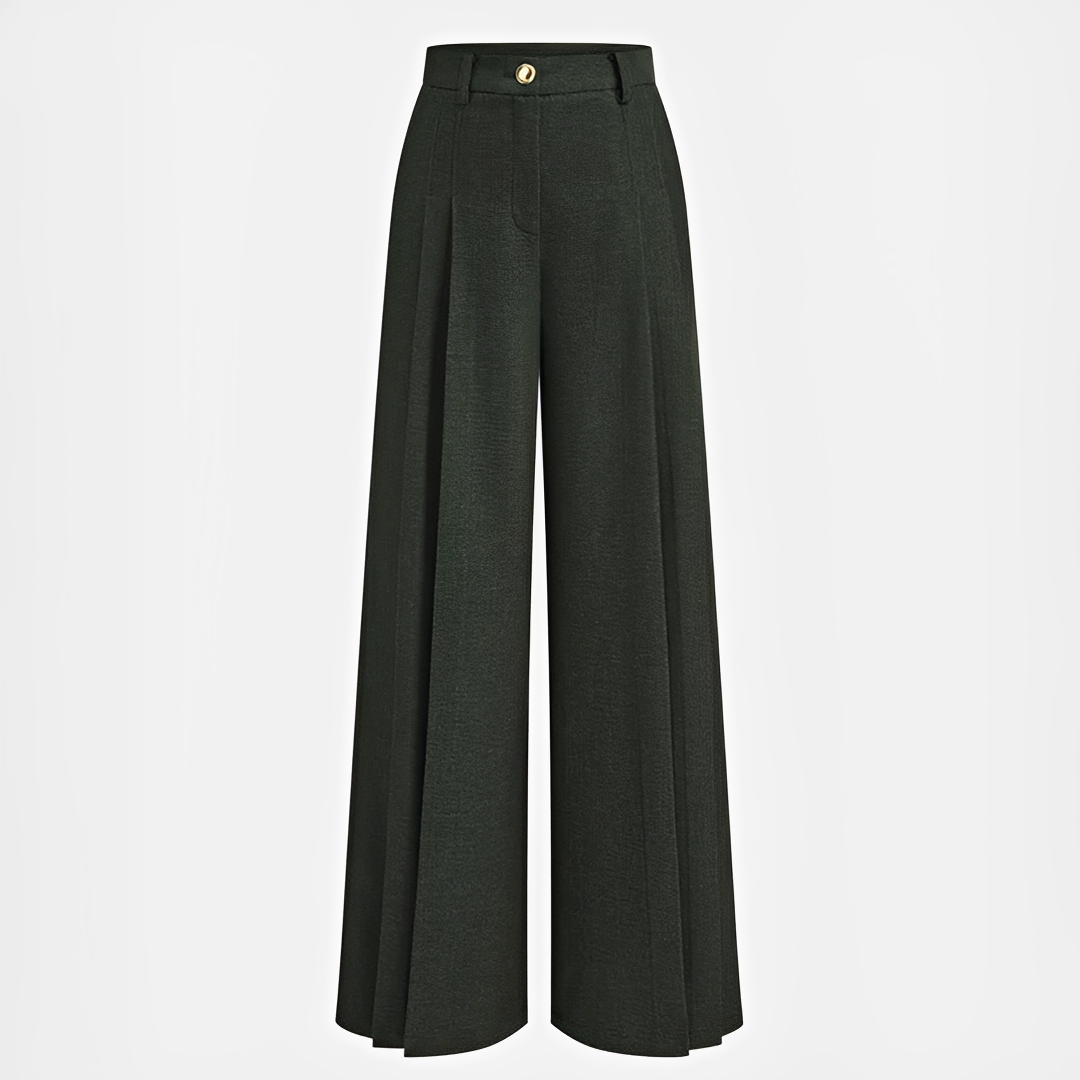 Odessa - Ungezwungene Plissierte Hose mit Weitem Bein